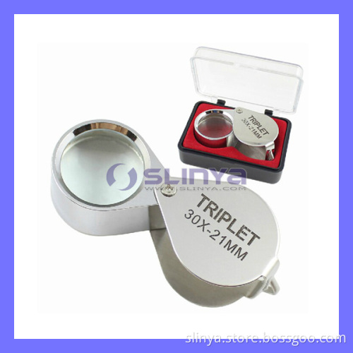 Portable 30X 21mm Rotating Jeweler Loupe Eye Magnifier Glass (1152)